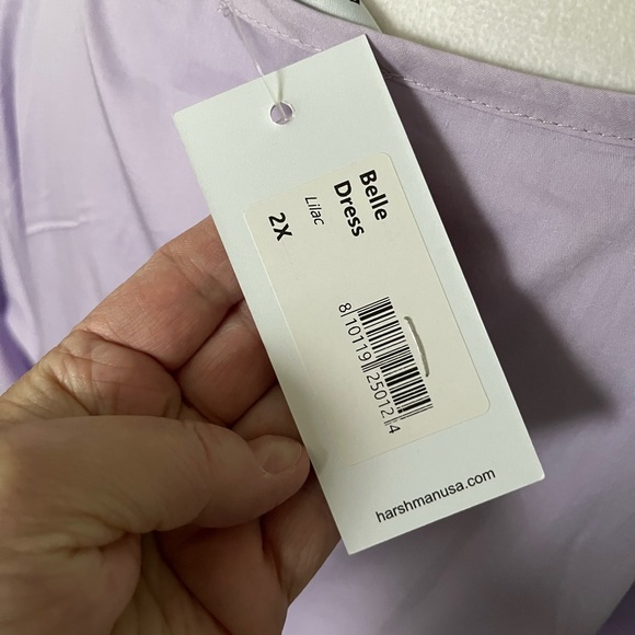 NWT Harshman Belle Lavender Long Sleeve Maxi Dress Size 2X and 3X - Picture 12 of 15
